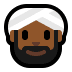 👳🏾 person wearing turban: medium-dark skin tone display on Windows